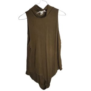 H&M Green Mock Neck Bodysuit